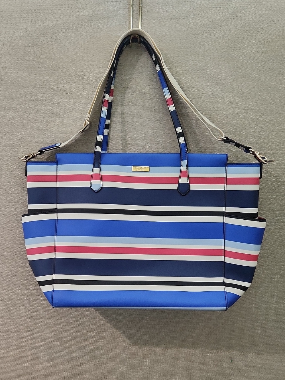Kate Spade Kaylie Baby Bag Tote In Laurel Way Stripe